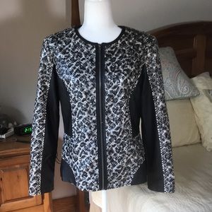 Revue by Yvonne le Marie Snakeskin Look Jacket Size Medium